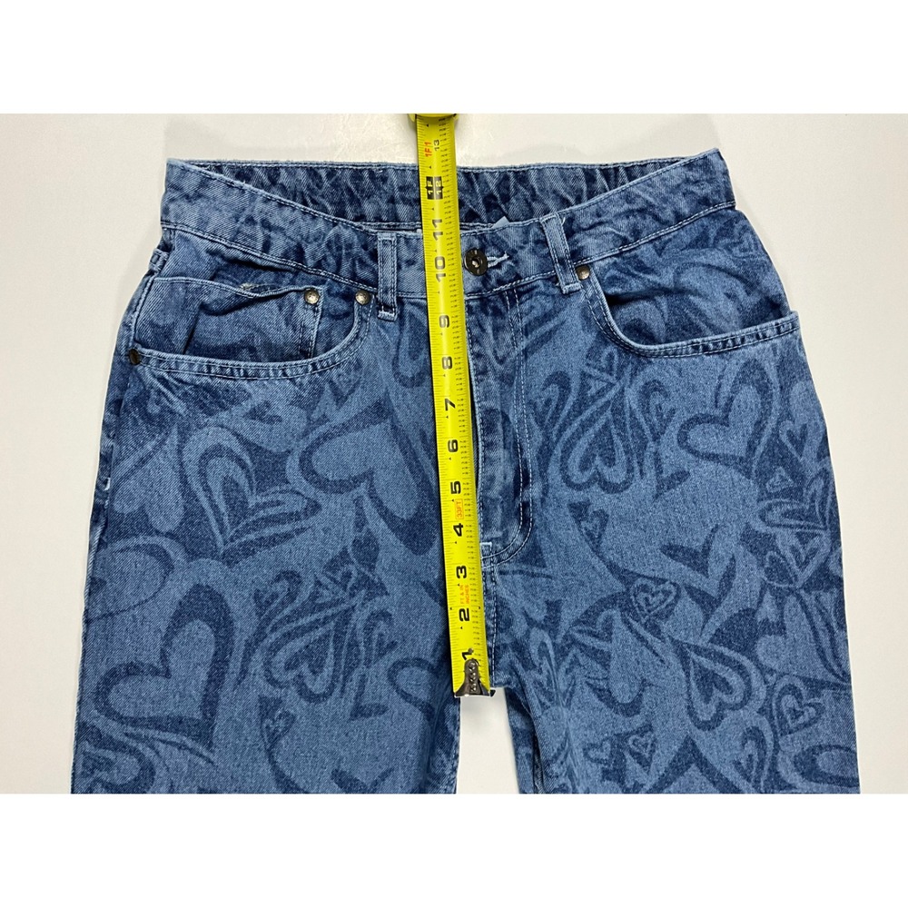 The Ragged Priest Crush Jeans High Waisted Straight Leg Womens 28 Wavy Heart - Picture 6 of 16